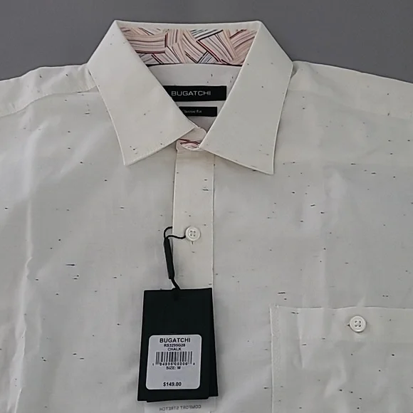 Bugatchi Chalk Speckled Colors Print Classic Fit Size M $149